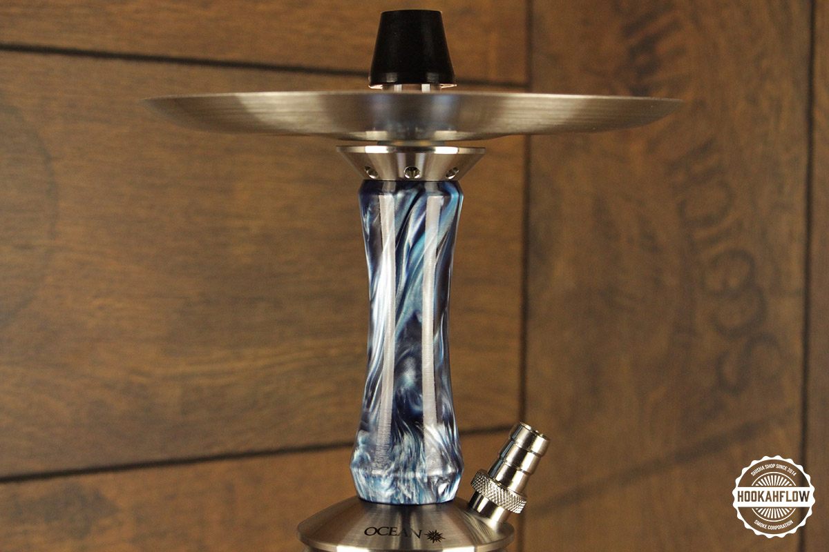 Ocean Hookah Kaif S Steel Topas Blue Chrome 1