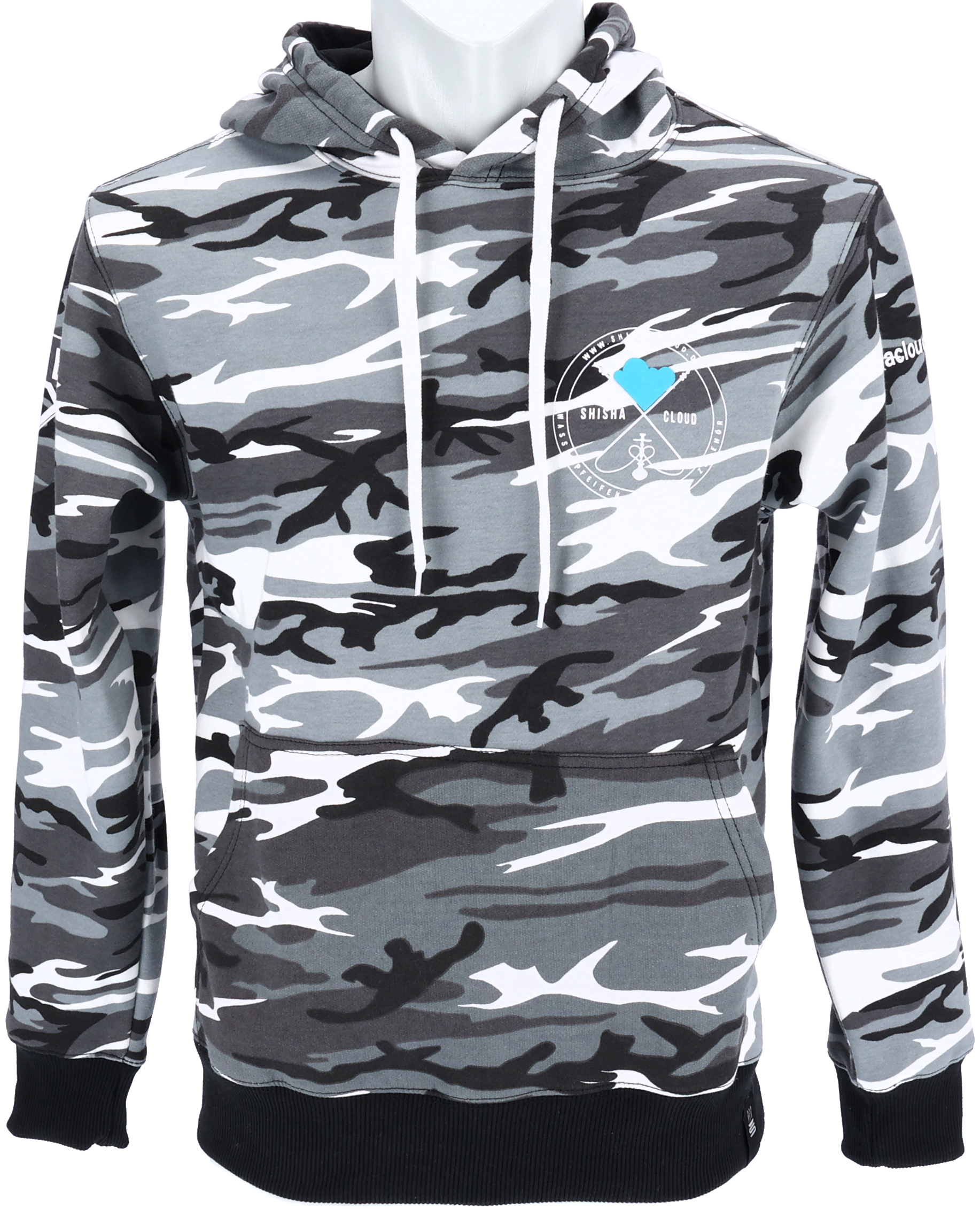 Shisha Cloud Hoody Camouflage Grau, M